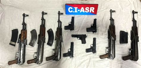 Punjab Police Recover 10 Ak 47 Assault Rifles
