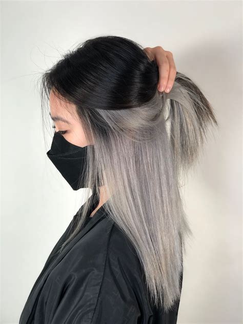 Peekaboo Style Hair Color Underneath Under Hair Color Ash Hair Color