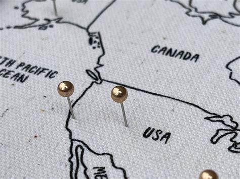 Diy World Travel Push Pin Map Do It Yourself Kit Color By Etsy