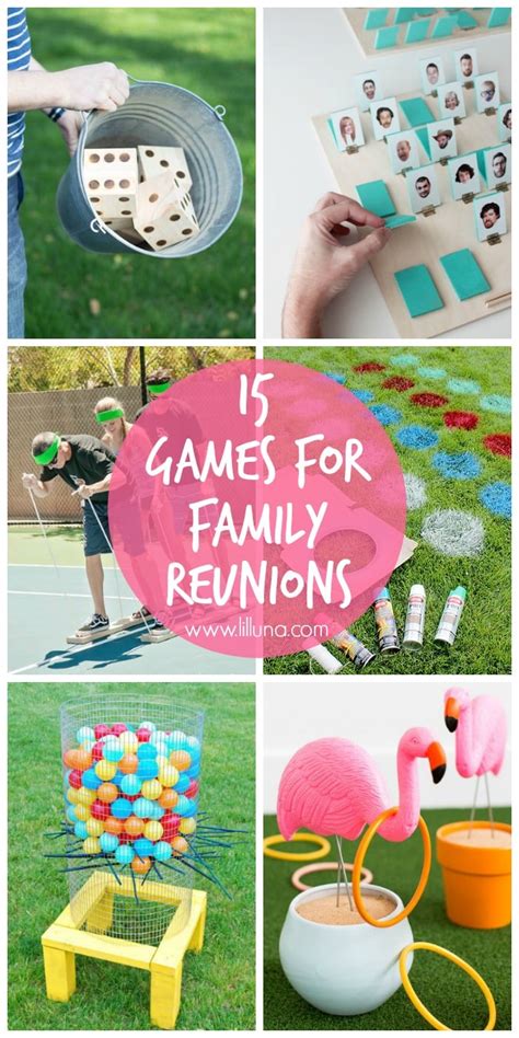 These give you the these kinds of creative recreational pursuits are great for people of all ages, and they often make many great options exist, especially when you gather a small group of people to share the experiences. 15 Family Reunion Game Ideas - Lil' Luna