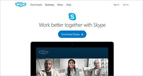 Skype Landing Page Lots Of Whitespace Communication Tools