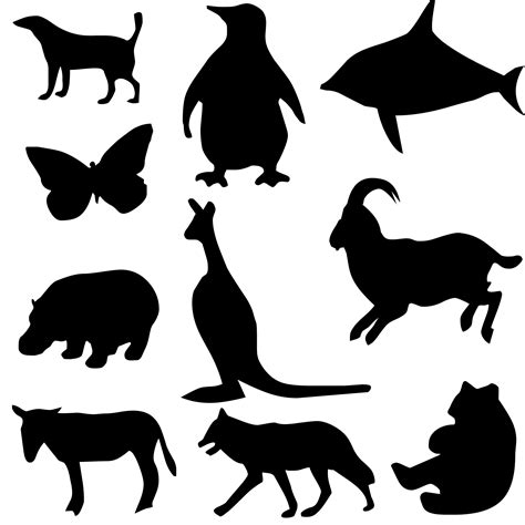 Silhouettes Mostly Animals Free Stock Photo Public Domain Pictures