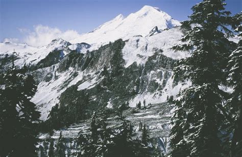Free Vintage Stock Photo Of Snow Capped Mountains Vsp