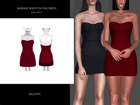 The Sims Resource Bandage Bodycon Mini Dress