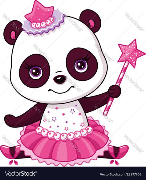 Cute Panda Ballerina Royalty Free Vector Image