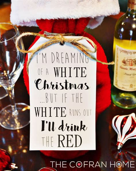 free printable chistmas wine tag the cofran home funny christmas card sayings christmas
