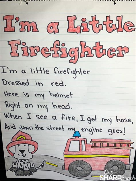Firefighter Poem And Free Firefighter Circle Map Fire Safety Theme