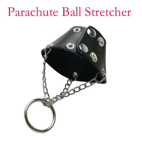 Adjustable Leather Parachute Ball Stretcher Men Scrotum Stretching And
