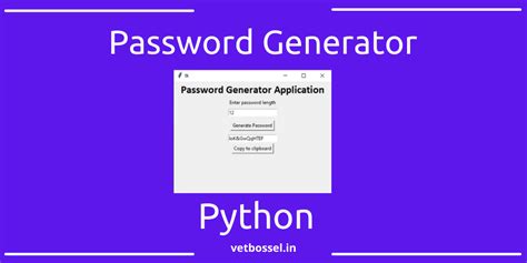 Password Generator Python Source Code Vetbossel