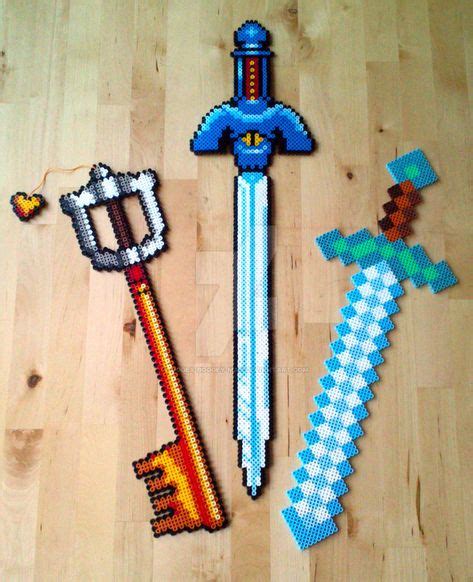 Perler Beads Minecraft Flaming Sword