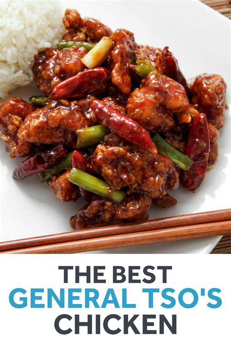 general tso s chicken with an extra crisp coating that stays crisp even when coated in a glossy