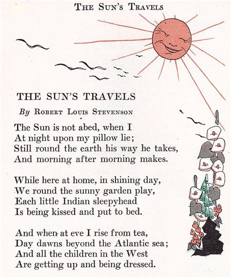 The Suns Travels Poem Poetry For Kids Poems Childrens Poems