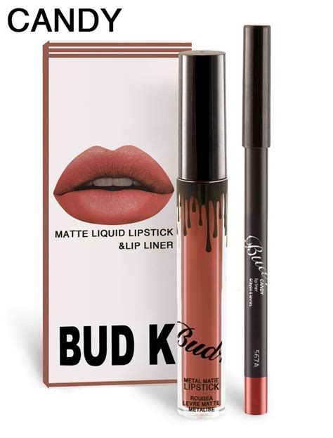 Visit To Buy Bud K Liquid Matte Lipstick Set Lips Pencil Makeup Lasting Waterproof Mate Lip