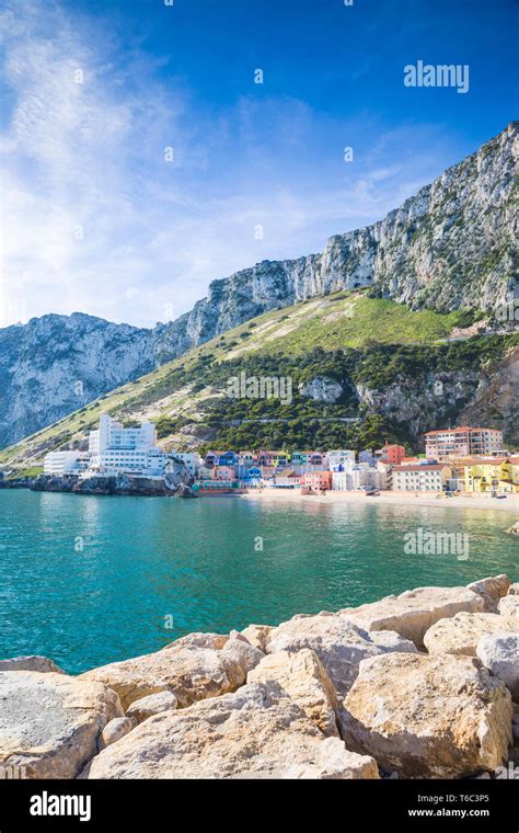 Gibraltar Catalan Bay Stock Photo Alamy