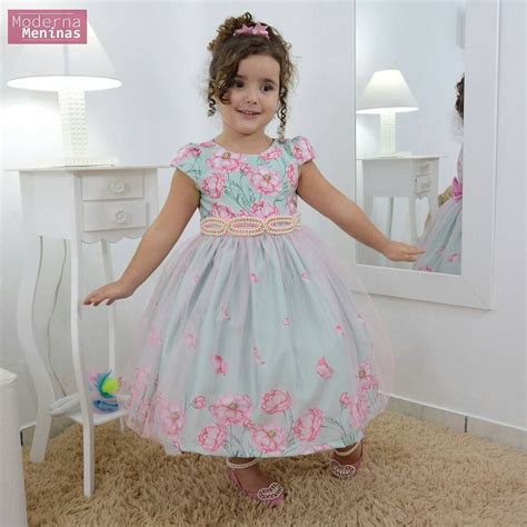 vestido infantil floral jardim encantado com tule sobre a saia girls dresses dresses flower