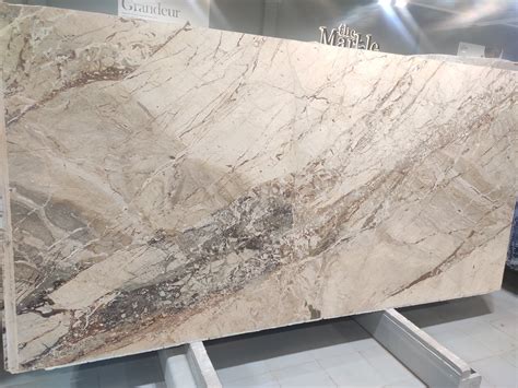 Beige Polished Finish Breccia Aurora Marble Slab Thickness 18 Mm Rs