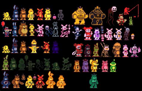 Oc I Made More Of These Fnaf 8 Bit Sprites Hope You Like These