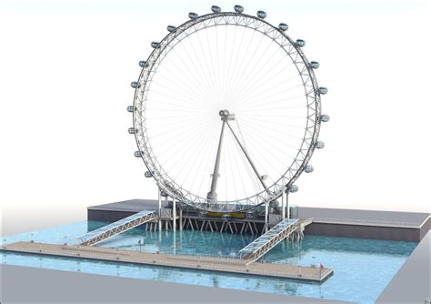 3d London Eye Ferris Wheel Model Turbosquid 1279409