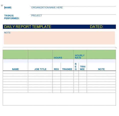 20 Important Daily Report Templates Word And Pdf Writing Word Excel