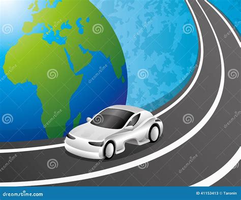 Car On The Road Stock Vector Illustration Of Automotive 41153413