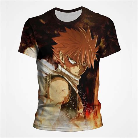 T Shirts Fairy Tail Imprimés 3d All Over Manga Senpai