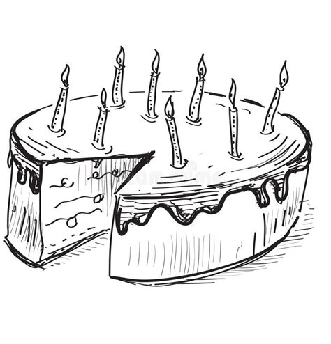 Birthday Cake Sketch Stock Illustrations 16333 Birthday Cake Sketch