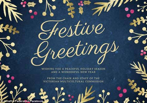 Victorian Multicultural Commission Under Fire For Festive Greetings