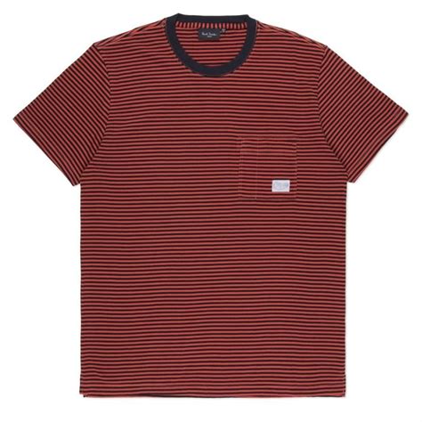 Paul Smith Red And Black Stripe T Shirt In Red For Men Lyst