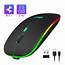 LED Bluetooth Mouse Dual Mode Slim Rechargeable Wireless 