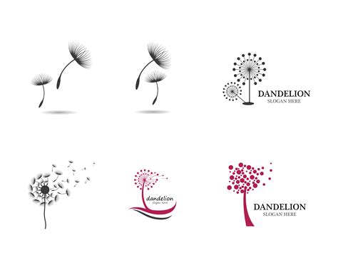 Dandelion Logo Set 1217628 Vector Art At Vecteezy