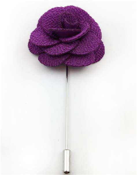 violet purple lapel flower pin gentlemanjoe