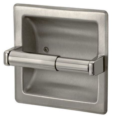 Accent your bathroom with a toilet paper holder or robe hook from menards, available in a wide variety of compareclick to add item designer's image™ recessed paper holder to the compare list. Brushed Nickel Recessed Toilet Paper Holder Includes Rear ...