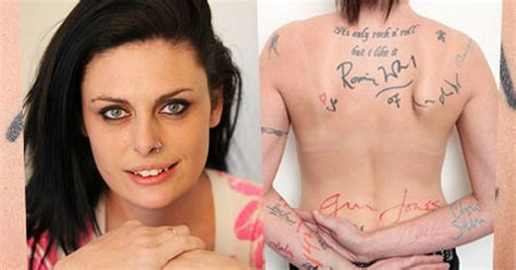 The Girl With 13 Celebrity Autographs Tattooed On Her Body Mirror Online