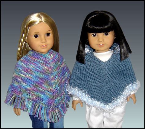 Doll Poncho Pattern Knitting Fits American Girl And 18 Inch Doll Pdf