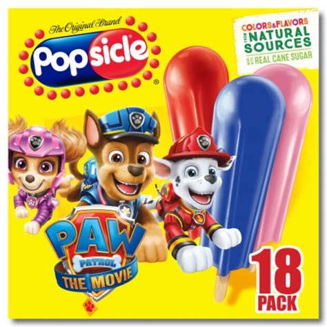 Popsicle Paw Patrol Strawberry Blueberry And Raspberry Frozen Dessert Ice
