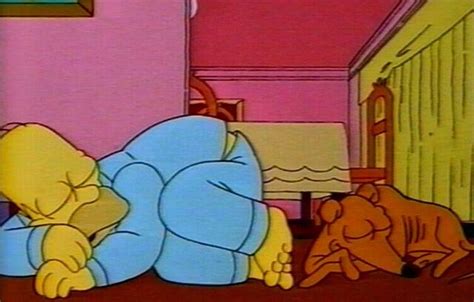 Image Homer And Santas Little Helper Sleep Simpsons Wiki Fandom Powered By Wikia