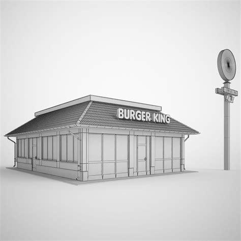 Burger King Restaurant 01 3d Model 45 Max Fbx Obj Free3d