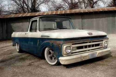 1961 Ford F100 Truck Shortbed Unibody Ratrod Hot Rod Custom Image 5