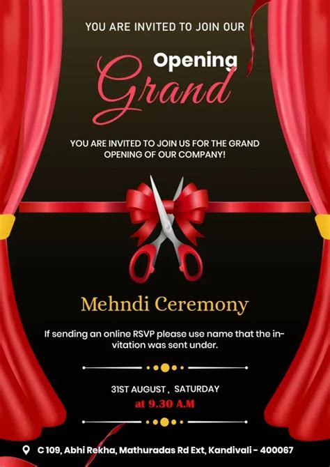 Opening Ceremony Invitation Card A Perfect Way To Set The Tone For