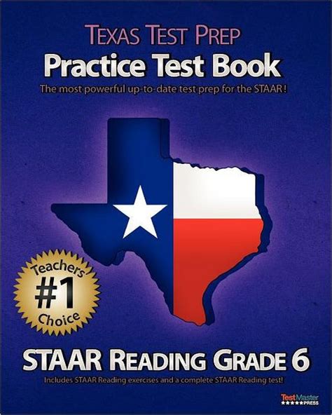 Texas Test Prep Practice Test Book Staar Reading Grade 6 Aligned To