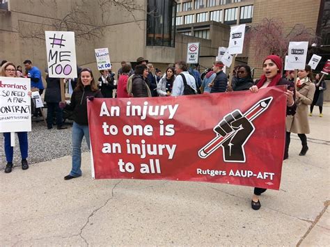 Protests In Rutgers University Demanding Renewed Contracts With Pay