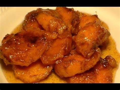 You can tell a good candied yam dish just by looking at it.the color have a lot to do with it that bright orange and yellow color with that gloss of shine and that syrup of goodness. Moms How to make the Best Candied/Candy Yams Recipe, easy ...