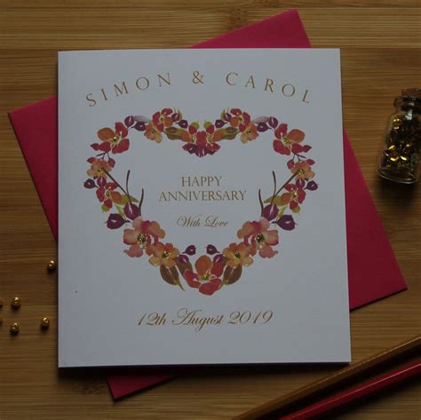 Personalised Anniversary Card 1st Anniversary Card Etsy Happy
