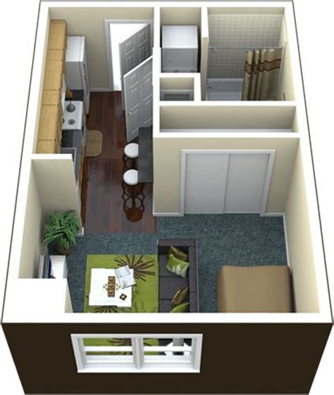 Tiny house with microwave over range and under cabinet washer/dryer combo unit. 26 best 400 sq ft floorplan images on Pinterest ...