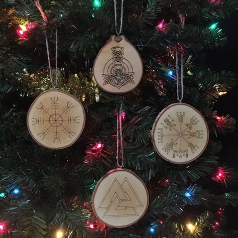 Viking Yule Ornaments Made To Order Set Of 4 Helm Of Etsy