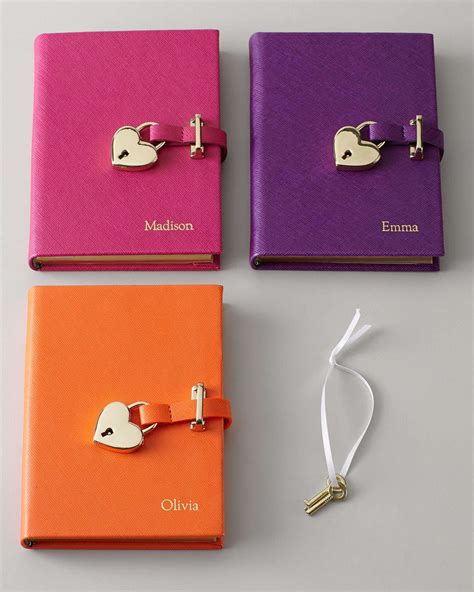 Saffiano Lock Diary Saffiano Leather Diary With Lock Cute Stationery