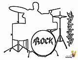 Coloring Drums Drum Musical Instruments Instrument Drummer Printables Drawings Yescoloring Drawing Pounding Conga Bass Boys Draw Kits Percussion Rock Visit sketch template