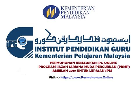 Program ini bertujuan untuk melatih bakal guru di institut pendidikan guru (ipg) yang ditetapkan oleh kpm dalam pelbagai bidang pengkhususan bagi keperluan di sekolah rendah. PERMOHONAN ONLINE IPG 2021 (PISMP) LEPASAN SPM ...