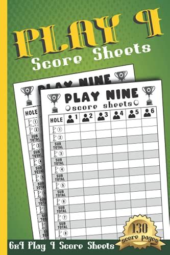 Play 9 Score Sheets 130 Score Pages For Scorekeeping Play Nine Score