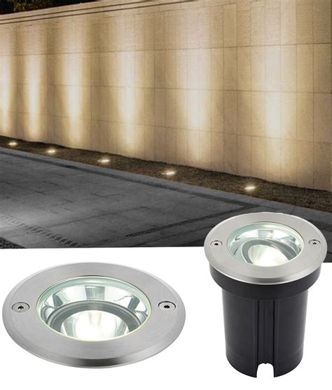 Drive Over Recessed Led Ground Light With Adjustable Angle In Stainless